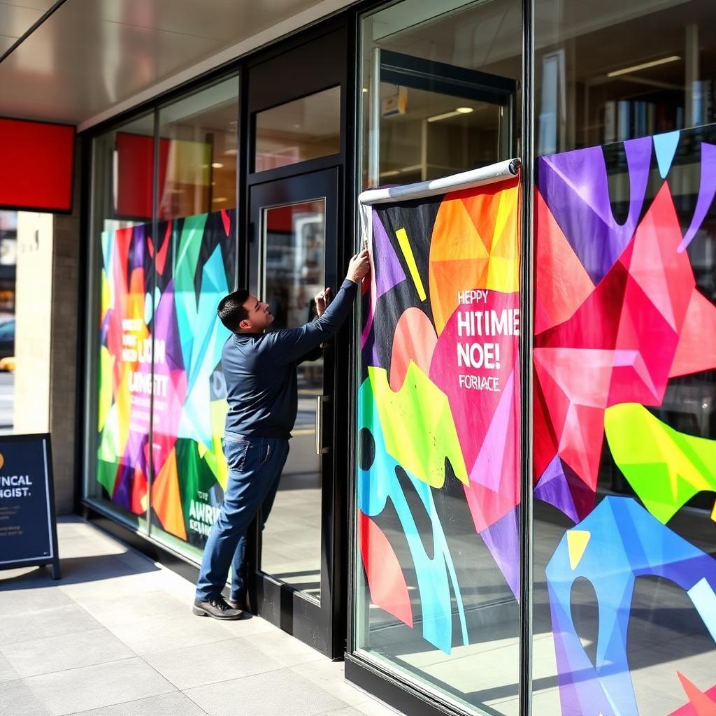 Instalación de vinilo adhesivo publicitario